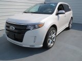 White Platinum Tri-Coat Ford Edge in 2013