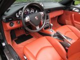 2008 Porsche 911 Turbo Cabriolet Black/Terracotta Interior