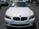 Alpine White BMW 5 Series in 2008