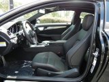 2013 Mercedes-Benz C 350 Coupe Black/Red Stitch w/DINAMICA Inserts Interior