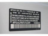 2007 Porsche Cayman  Info Tag