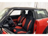 2008 Mini Cooper S Hardtop Rooster Red Leather/Carbon Black Interior