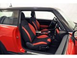 2008 Mini Cooper S Hardtop Rooster Red Leather/Carbon Black Interior