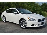 Winter Frost White Nissan Maxima in 2012