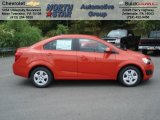 2013 Inferno Orange Metallic Chevrolet Sonic LS Sedan #69949352