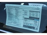 2013 Audi A8 3.0T quattro Window Sticker