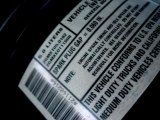 2002 Chevrolet Express 1500 Passenger Conversion Van Info Tag