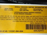 1994 Mercedes-Benz E 320 Convertible Info Tag