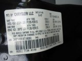 2008 PT Cruiser Color Code for Brilliant Black Crystal Pearl - Color Code: PXR