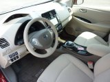 2012 Nissan LEAF SL Light Gray Interior