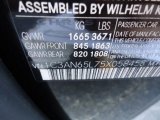 2005 Chrysler Crossfire Limited Roadster Info Tag