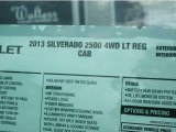 2013 Chevrolet Silverado 2500HD LT Regular Cab 4x4 Window Sticker