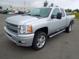 2013 Silver Ice Metallic Chevrolet Silverado 2500HD LT Extended Cab 4x4 #69997890