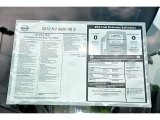 2012 Nissan NV 2500 HD S High Roof Window Sticker