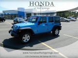 2010 Surf Blue Pearl Jeep Wrangler Unlimited Sport 4x4 #70081440