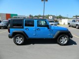 Surf Blue Pearl Jeep Wrangler Unlimited in 2010
