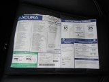 2012 Acura TL 3.7 SH-AWD Advance Window Sticker