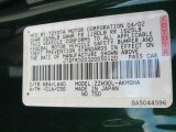 2002 MR2 Spyder Color Code for Electric Green - Color Code: 6R4