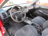 2002 Honda Civic EX Coupe Black Interior