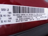 2013 Town & Country Color Code for Deep Cherry Red Crystal Pearl - Color Code: PRP