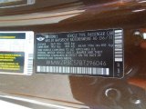 2011 Mini Cooper S Convertible Info Tag