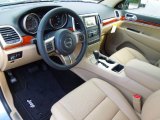 2013 Jeep Grand Cherokee Limited Black/Light Frost Beige Interior
