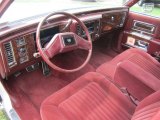 1990 Cadillac Brougham d'Elegance Burgundy Interior