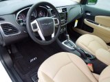 2013 Chrysler 200 Touring Sedan Black/Light Frost Beige Interior