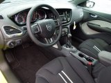 2013 Dodge Dart Rallye Black/Light Diesel Gray Interior