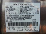 2011 F150 Color Code for Sterling Grey Metallic - Color Code: UJ