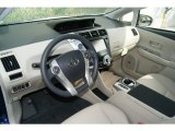 2012 Toyota Prius v Five Hybrid Bisque Interior