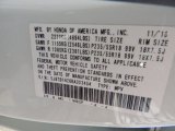 2011 RDX Color Code for White Diamond Pearl - Color Code: NH503P