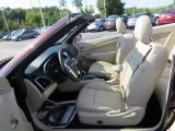 2013 Chrysler 200 Limited Convertible Black/Light Frost Beige Interior