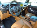 2013 Jeep Wrangler Unlimited Rubicon 4x4 Black/Dark Saddle Interior