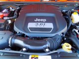 2013 Jeep Wrangler Rubicon 4x4 3.6 Liter DOHC 24-Valve VVT Pentastar V6 Engine
