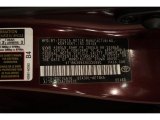 2009 Avalon Color Code for Cassis Red Pearl - Color Code: 3Q7
