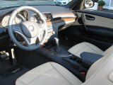 2010 BMW 1 Series 128i Convertible Taupe Interior