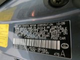 2006 ES Color Code for Blue Shale Mica - Color Code: 1F5
