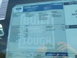 2012 Ford F550 Super Duty XL Crew Cab 4x4 Chassis Window Sticker