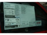 2013 Toyota Tacoma V6 TRD Double Cab 4x4 Window Sticker
