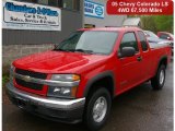 2005 Victory Red Chevrolet Colorado Z71 Extended Cab 4x4 #70818527