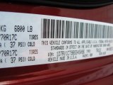 2011 Ram 1500 Color Code for Deep Cherry Red Crystal Pearl - Color Code: PRP