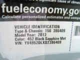 2013 XC60 Color Code for Black Sapphire Metallic - Color Code: 452