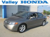 2008 Galaxy Gray Metallic Honda Civic EX Sedan #70925641