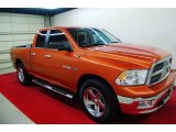 2010 Sunburst Orange Pearl Dodge Ram 1500 Lone Star Quad Cab 4x4 #70963252