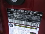 2009 SL Color Code for Storm Red Metallic - Color Code: 541