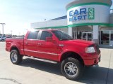 Bright Red Ford F150 in 2007