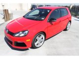 Tornado Red Volkswagen Golf R in 2013