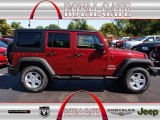 2013 Deep Cherry Red Crystal Pearl Jeep Wrangler Unlimited Sport S 4x4 #71062521