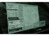 2013 Toyota Highlander Limited 4WD Window Sticker